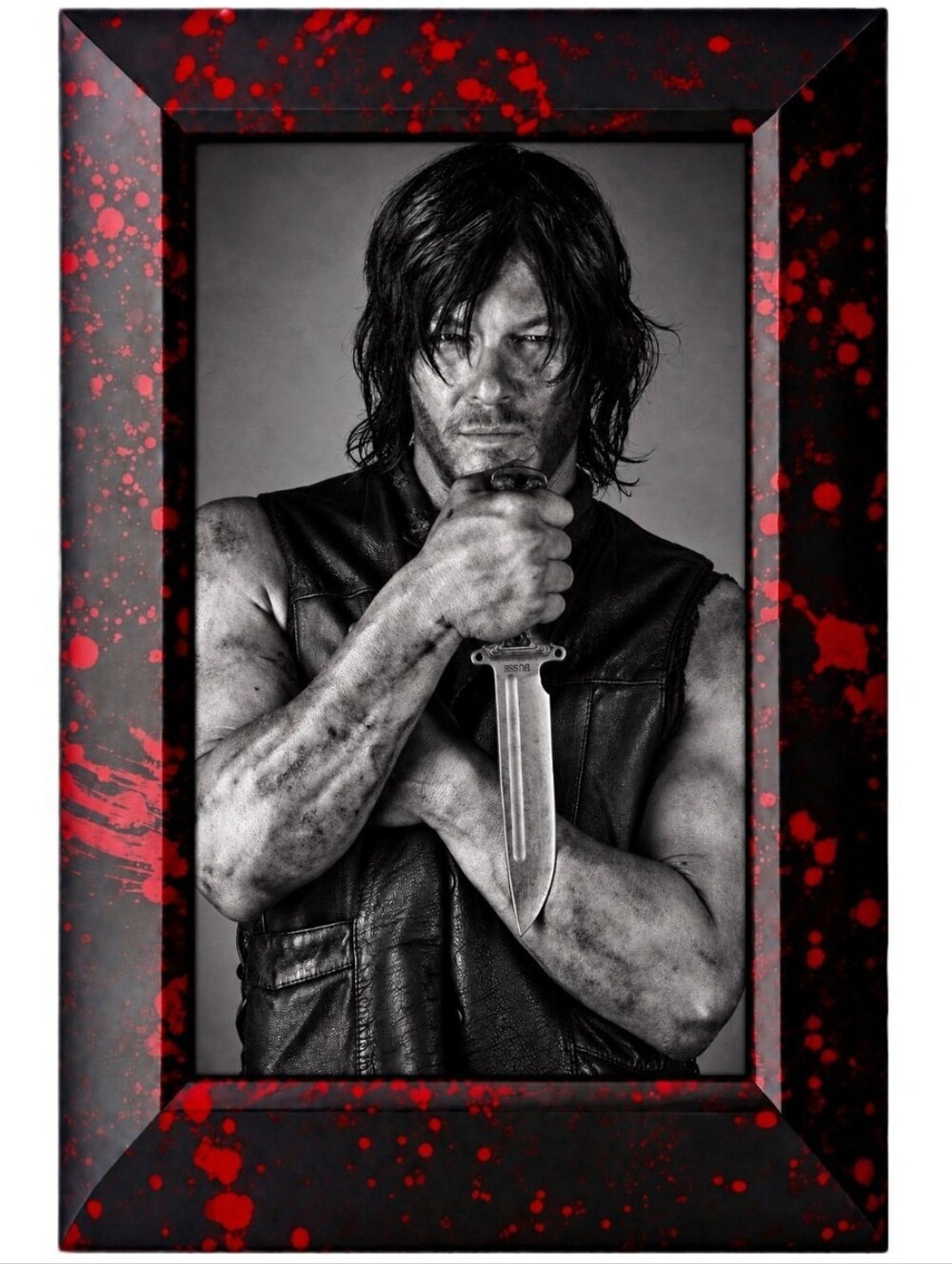 THE walking dead daryl dixon Horror Thriller  Crime Zombies Zombe Framed Photo